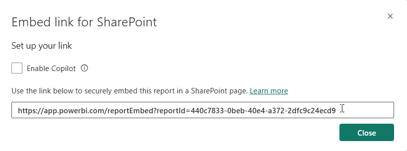 Generating the sharepoint code