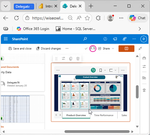 Your report complete with pages and interactivity fully integrated