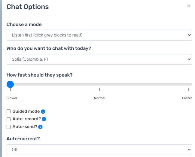 Configuring your conversation