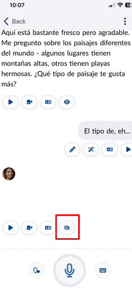 Eye symbol to uncover text