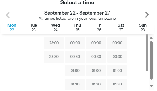 Scheduling a lesson