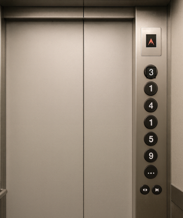 Lift with buttons as numbers