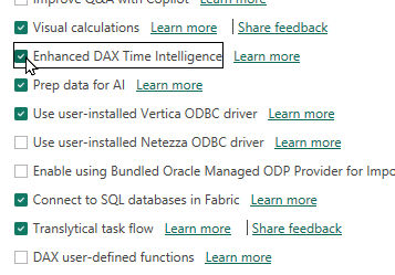 Enabling DAX calendars