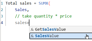 Two functions in Intellisense