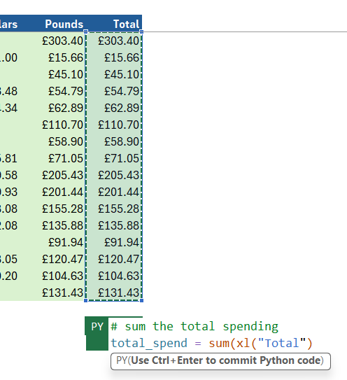 Including range name refernece Including range name refernece