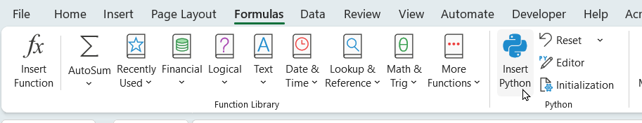 Inserting Python code Inserting Python code