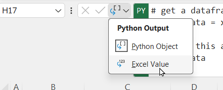 Show Excel value dropdown Show Excel value dropdown