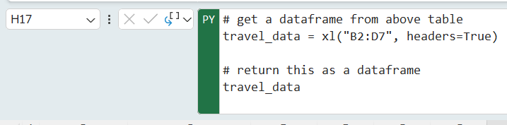Code returning datafrrame Code returning datafrrame