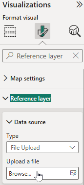 Adding the reference layer to the Azure map Adding the reference layer to the Azure map