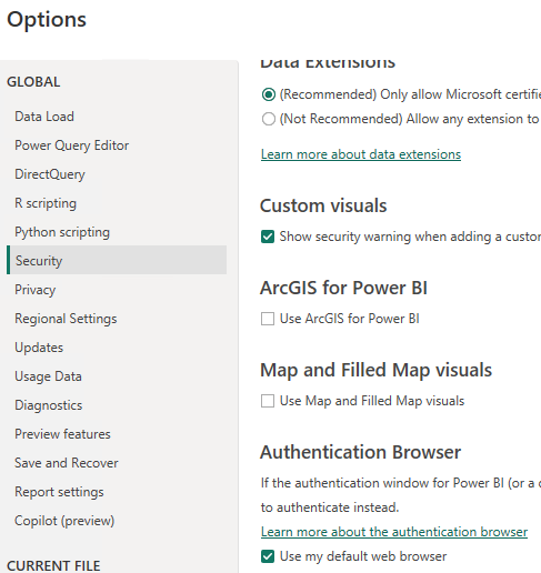 Toggling the Authentication Browser on Toggling the Authentication Browser on