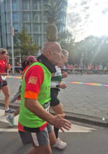 Pineapple balanced on head Pineapple balanced on head