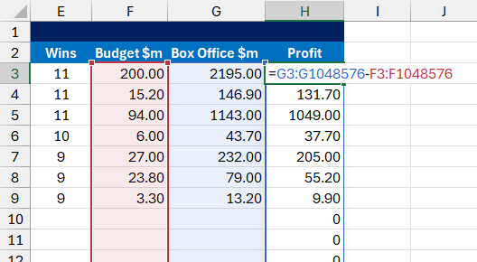 Excel spilled array formula showing answers for empty cells Excel spilled array formula showing answers for empty cells