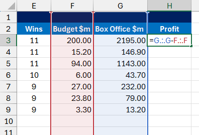 An Excel formula using trim ref notation to ignore blank cells at the start and end of a range An Excel formula using trim ref notation to ignore blank cells at the start and end of a range