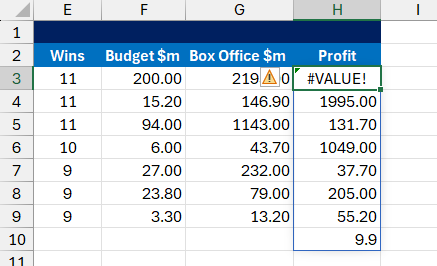 Results of a spilled array formula in Excel Results of a spilled array formula in Excel