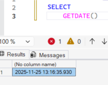 Using the GETDATE function