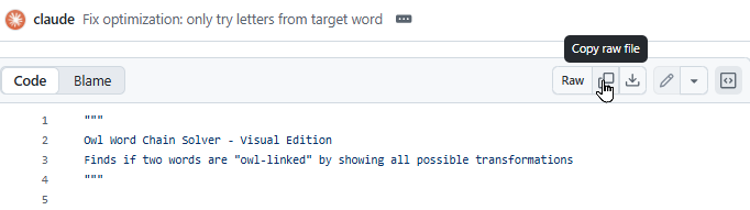 Copying the code Copying the code