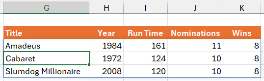 Taking the bottom 3 rows from a range in Excel