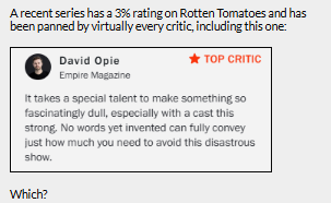 Reivews of All's fair