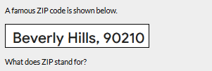 ZIP codes