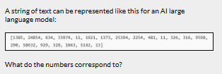 AI string of tokens