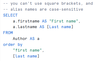 Example of aliases not working Example of aliases not working