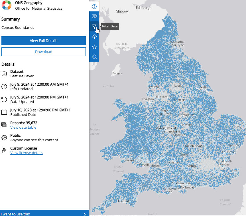 The UK broken down into collections of households The UK broken down into collections of households