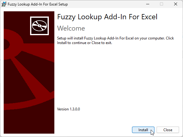 Installing the Excel Fuzzy Lokup Add-in