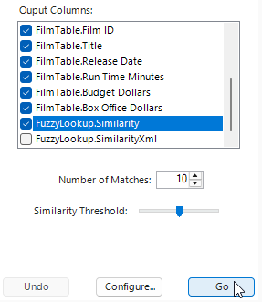 Starting a Fuzzy Lookup match in Microsoft Excel