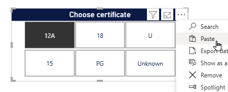 Pasting values to a slicer