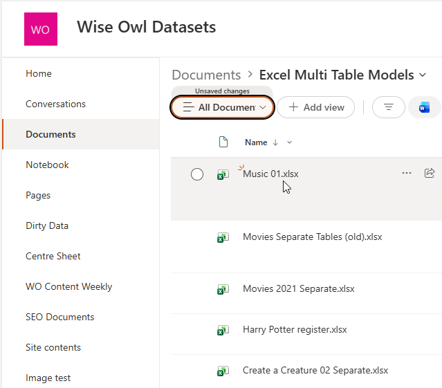 Excel workbooks stored in a SharePoint folder Excel workbooks stored in a SharePoint folder