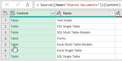 Navigating to a SharePoint site folder in a Power Query query Navigating to a SharePoint site folder in a Power Query query
