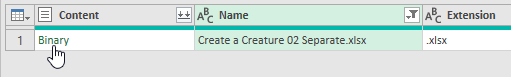 Extracting the contents of an Excel file in Power Query for Excel