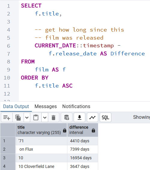 Example of age function