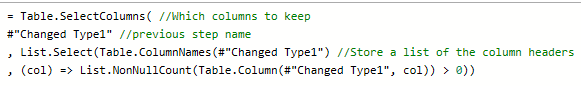 Sample of M query language Sample of M query language
