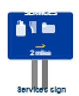 Service station sign