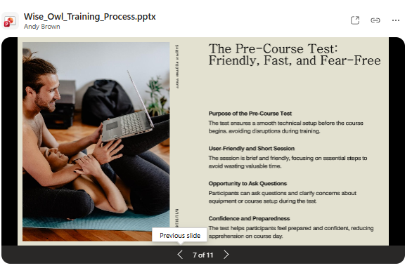 Pre-course test slide Copilot