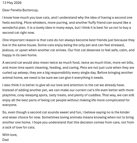 The final letter written