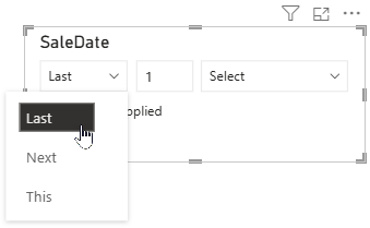 Choosing the direction of date movement as Last