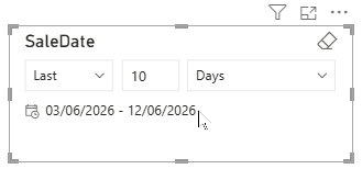 Showing the last 10 days worth of data