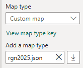 The shape map name appears in the box. The shape map name appears in the box.