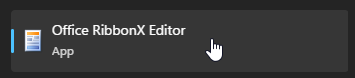 Running the Office RibbonX Editor tool