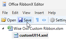 SAving a file in the Office RibbonX Editor.
