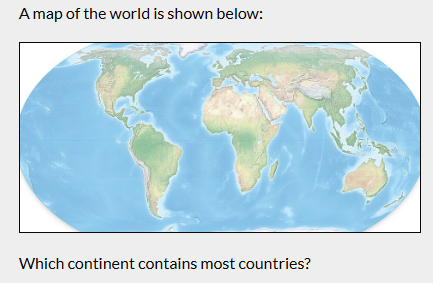 Question 2 - countries in world