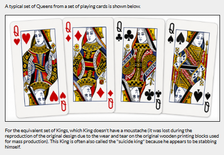 Queens playing cards