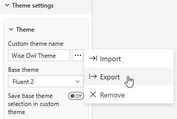 Exporting a custom theme in Microsoft Power BI Exporting a custom theme in Microsoft Power BI