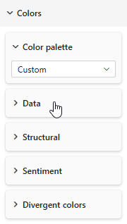 Custom colour options in a Power BI custom theme Custom colour options in a Power BI custom theme
