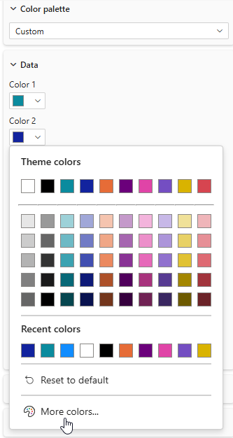 Choosing custom colours in a Power BI theme Choosing custom colours in a Power BI theme