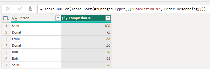 Adding buffer to save the table in memory to prevent future changes Adding buffer to save the table in memory to prevent future changes