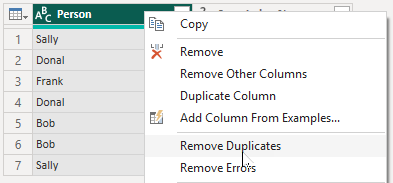 Remove the duplicates Remove the duplicates
