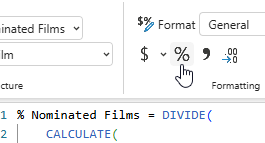 Formatting a DAX measure in Microsoft Power BI Formatting a DAX measure in Microsoft Power BI